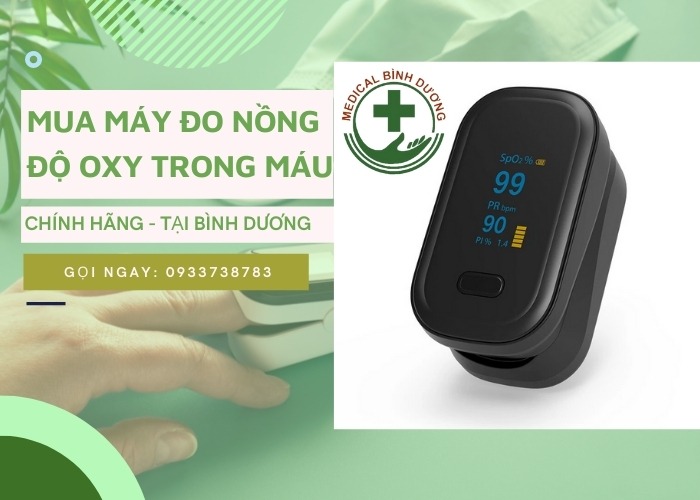 mua máy đo nồng độ oxy trong máu và đo nhịp tim chính hãng tại bình dương