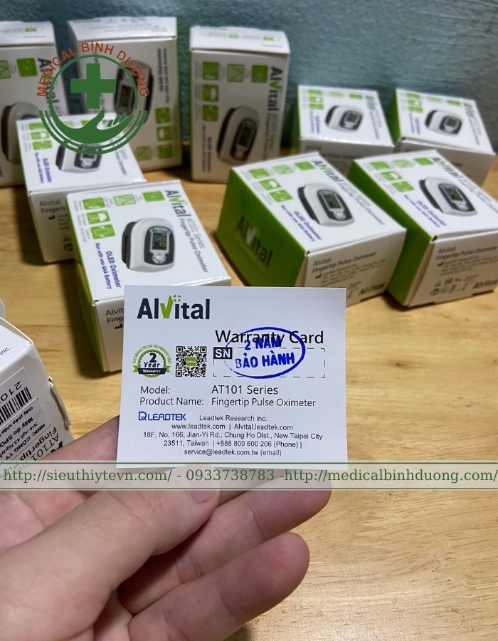 bảo hành máy spo2 alvital at101b